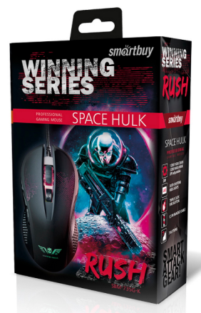 Мышь игровая проводная Smartbuy RUSH Space Hulk черная (SBM-735G-K)