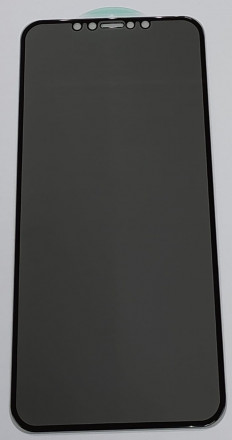 Защитное стекло для iPhone 11 Pro Max/XS Max 6.5&quot; Анти-Шпион чёрное