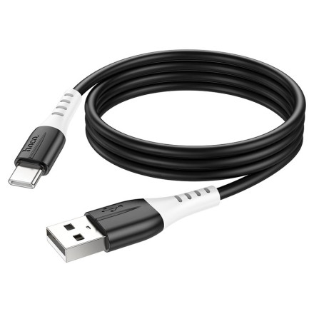  Usb Кабель-зарядка Type-C Hoco X82 3A 1м мягкий силиконовый черный