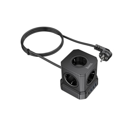  Сетевой фильтр Hoco NS8 5 розеток/3USB/1USB-C 2м черный