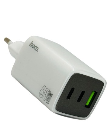  Сетевое зар. устр. Hoco N49 1USB/2C 65W белое