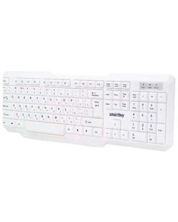 Клавиатура проводная с подсветкой Smartbuy ONE 333 USB белая (SBK-333U-W)/20