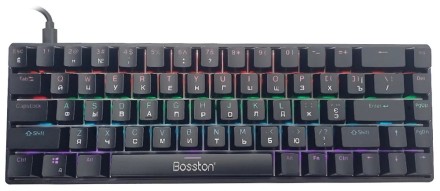  Клавиатура проводная игровая Bosston MK68 черная