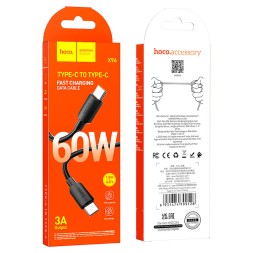 Usb Кабель-зарядка Type-C на Type-C Hoco X96 60W 3A 1м черный