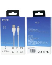 Usb Кабель-зарядка Lightning EOFE AL21 2.4A 1м белый