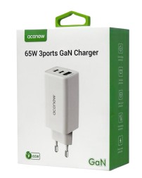 Сетевое зар. устр. Acenew A2365 1USB/2C 65W белое