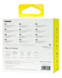 Мобильная Bluetooth-гарнитура Baseus Bowie E17 BT5.3/35mAh (430mAh)/6ч (A00072200223-Z1) белая