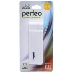 Perfeo USB-HUB 4 Port, (PF-VI-H021 White) белый