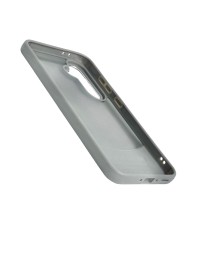 Накладка для Samsung Galaxy A36/A56(двухсекционная прозрачная, кожаная)серый