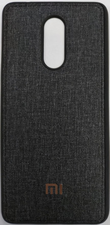 Накладка для Xiaomi Redmi 5 силиконовая ткань с логотипом чёрный