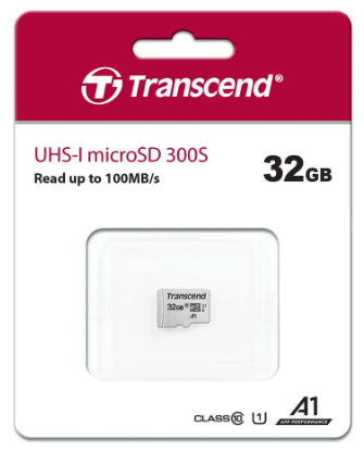  micro SDHC карта памяти Transcend 300S 32GB UHS-I A1 Сlass 10 100MB/s (без адаптера SD)
