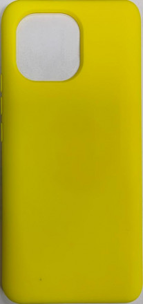 Накладка для Xiaomi Mi 11 Silicone cover без логотипа желтая