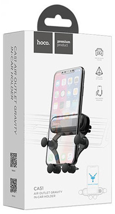  Держатель в автомобиль в воздуховод Hoco CA51 с зажимом черный