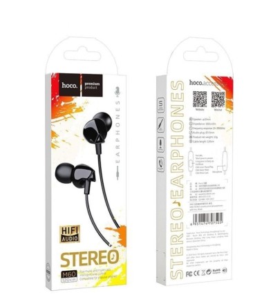  Наушники с микрофоном Hoco M60 Perfect sound 1.2м черные