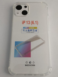 Накладка для iPhone 13 Pro силикон тонкий прозрачный противоударный с закрытой камерой тех.пак