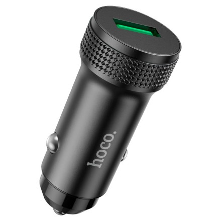  Автомобильное заряд. устр. Hoco Z49A 1USB QC3.0 черное