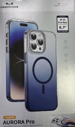 Накладка для i-Phone 15 Pro Max Keephone Dazzle Pro Magsafe синий
