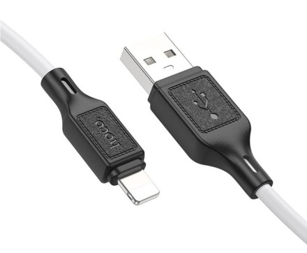  Usb Кабель-зарядка Lightning Hoco X90 2.4A 1м силиконовый белый