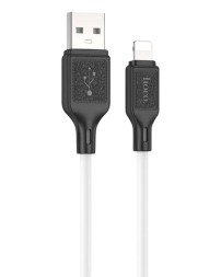 Usb Кабель-зарядка Lightning Hoco X90 2.4A 1м силиконовый белый
