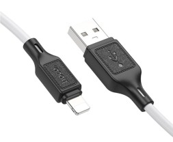 Usb Кабель-зарядка Lightning Hoco X90 2.4A 1м силиконовый белый