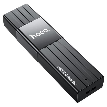 Картридер Hoco HB20 2TB 480Mbps USB2.0 чёрный