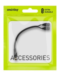 Кабель-переходник AUX 3.5мм (папа)-2 AUX 3.5мм (мама) Smartbuy (A214)