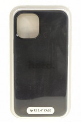Чехол-накладка  iPhone 12 mini 5.4 Silicone icase Hoco Pure Series низ закрыт, черная