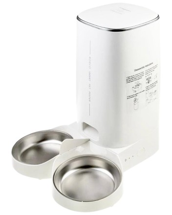  Умная кормушка для животных Rojeco 4L Automatic Pet Feeder WIFI Version Double Bowl (белая)