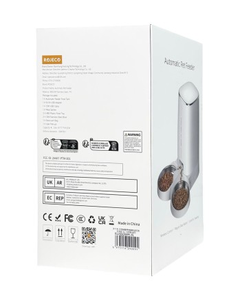 Умная кормушка для животных Rojeco 4L Automatic Pet Feeder WIFI Version Double Bowl (белая)