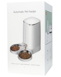 Умная кормушка для животных Rojeco 4L Automatic Pet Feeder WIFI Version Double Bowl (белая)