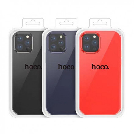 Чехол-накладка  i-Phone 12 Pro Max 6.7&quot; Silicone icase Hoco Pure Series низ закрыт, черная