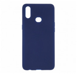 Накладка для Samsung Galaxy A10S Silicone cover темно-синяя
