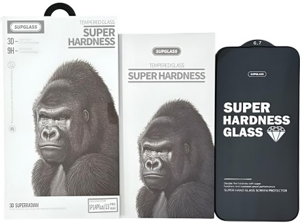  Защитное стекло для i-Phone 14 Plus/13 Pro Max 6.7&quot; Supglass XC-11 3D чёрное