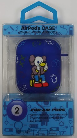  Силиконовый светящийся в темноте чехол для AirPods 1/2 Luxo Kaws рисунок №10