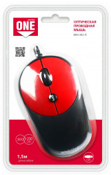 Мышь проводная Smartbuy ONE 382 USB/DPI 800-1200/4 кнопки/1.5м (SBM-382-R) черно-красная