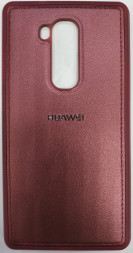 Накладка для Huawei Honor 5X кожзам с логотипом красная