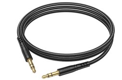 Аудиокабель AUX 3,5mm Hoco UPA24 1м тканевый черный