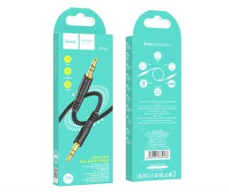 Аудиокабель AUX 3,5mm Hoco UPA24 1м тканевый черный