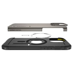 Накладка для i-Phone 16 Pro 6.3&quot; Spigen Tough Armor MagSafe (ACS08145) серый
