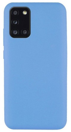  Накладка для Samsung Galaxy A41 Silicone cover голубая