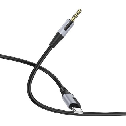  Кабель-переходник Borofone BL19 Type-C (папа) на AUX 3.5мм (папа) 1м черный