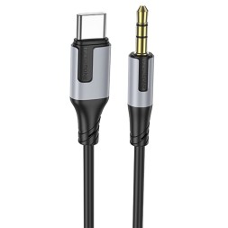 Кабель-переходник Borofone BL19 Type-C (папа) на AUX 3.5мм (папа) 1м черный