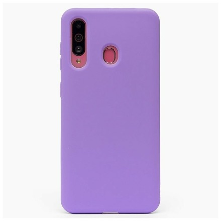  Накладка для Samsung Galaxy A60 Silicone cover сиреневая