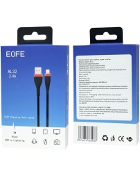 Usb Кабель-зарядка Lightning EOFE AL32 2.4A 2м черный