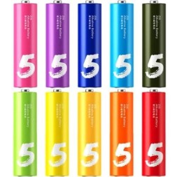Батарейки алкалиновые ZMI Rainbow AA LR6 (10шт) NQD4000RT разноцветные