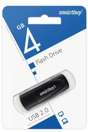  USB флеш накопитель Smartbuy 4GB Scout (SB004GB2SCK) черный