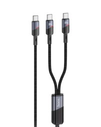 Usb Кабель-зарядка Hoco U139 2в1 Type-C на 2Type-C 100W 1.2м черный