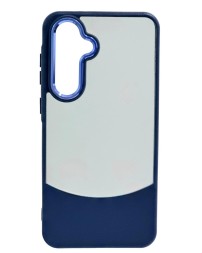 Накладка для Samsung Galaxy A36/A56(двухсекционная прозрачная,кожаная) синий