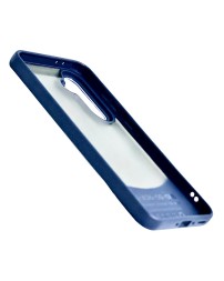 Накладка для Samsung Galaxy A36/A56(двухсекционная прозрачная,кожаная) синий