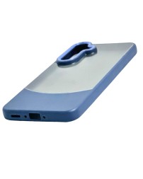 Накладка для Samsung Galaxy A36/A56(двухсекционная прозрачная,кожаная) синий